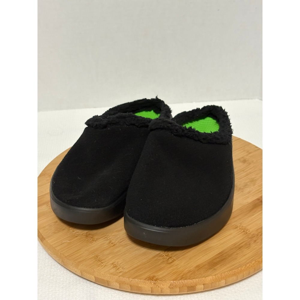 OOFOS OOmg Luxe Low Shoe Black Lime Recovery Slip On M12.5 EU 45.5 10012024-9